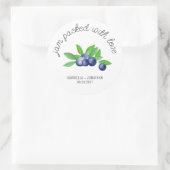 Konfitüre mit Liebe Blueberry Jam Gastgeschenk Hoc Runder Aufkleber (Tasche)