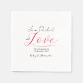 Konfitüre mit Liebe Hochzeit Serviette (Vorderseite)