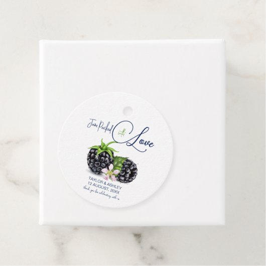 Konfitüre verpackt mit Liebe BlackBerry Fruit | Ho Geschenkanhänger (Beispiel)