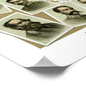 Konföderale Befehlshaber des Zivilen Krieges Poster (Ecke)