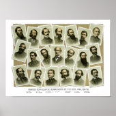 Konföderale Befehlshaber des Zivilen Krieges Poster (Vorne)