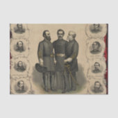 Konföderale Generäle Ziviler Krieg 🎖️ Helden ⚔️ Seidenpapier (Vorderseite)