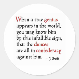 Konföderation von Dunces Runder Aufkleber