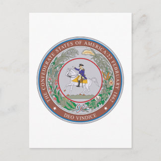 Konföderierte Staaten Amerikas Siegel Postkarte