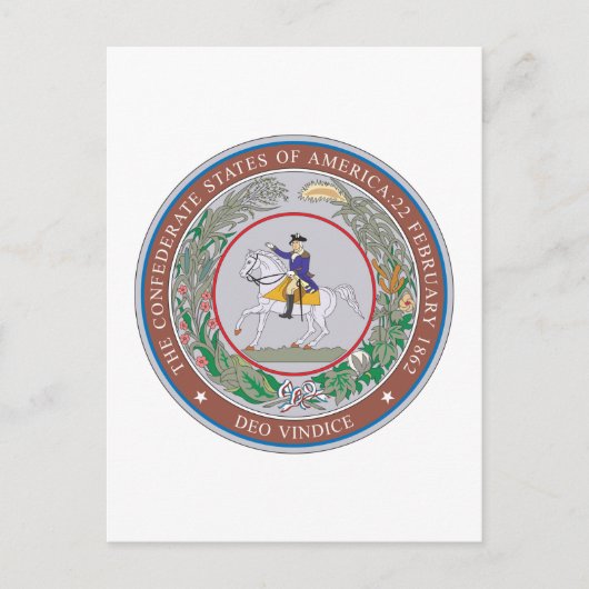 Konföderierte Staaten Amerikas Siegel Postkarte (Vorderseite)