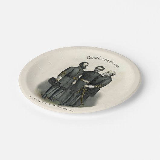 Konföderierte USA 🎖️ ⚔️ Helden des Zivilen Südkri Pappteller (Schrägansicht)