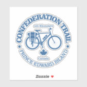Konföderweg (Fahrrad) Aufkleber (Blatt)