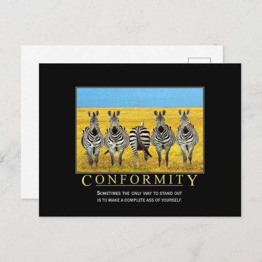 Konformität Postkarte (Vorne/Hinten)