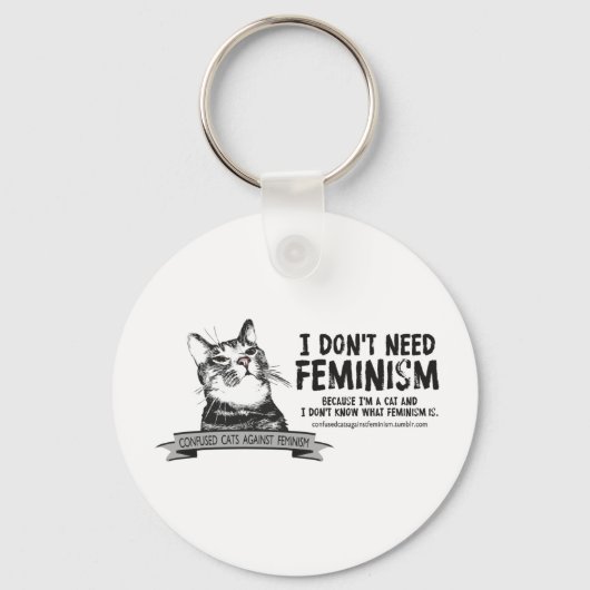 Konfuse Katzen (für helle Erzeugnisse) Schlüsselanhänger (Vorderseite)