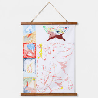 Konfuse Tapisserie Wandteppich Mit Holzrahmen