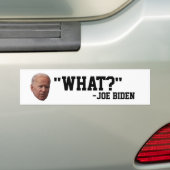 KONFUSED JOE BIDEN "WHAT?" Bumper Sticker Autoaufkleber (Auf Auto)