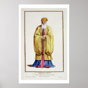 Konfuzius (551-479 BC), von 'Receuil DES Estampes Poster