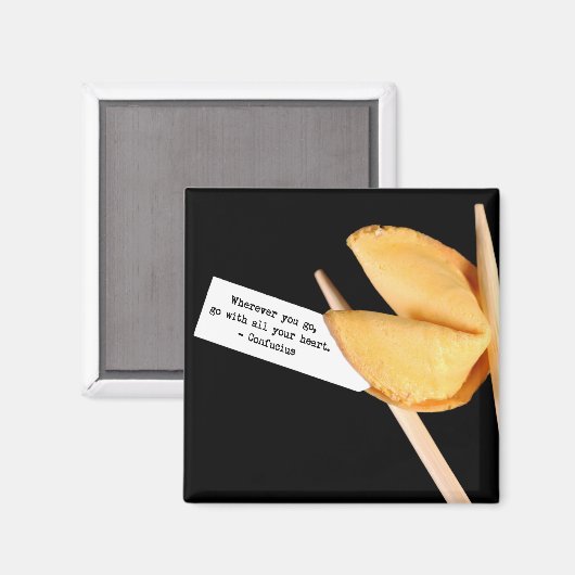 Konfuzius-Glückskeks Magnet (Vorderseite/Rückseite)