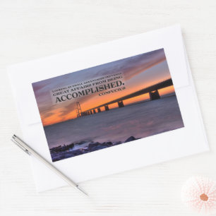 Konfuzius inspirierendes Zitat "Große Angelegenhei Rechteckiger Aufkleber