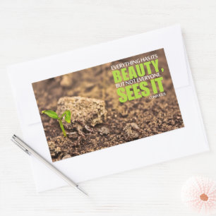 Konfuzius inspirierendes Zitat "Schönheit" Rechteckiger Aufkleber