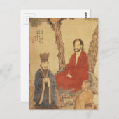 Konfuzius, Lao-tzu und buddhistischer Arhat Postkarte (Vorne/Hinten)
