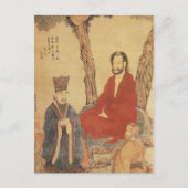 Konfuzius, Lao-tzu und buddhistischer Arhat Postkarte (Vorderseite)