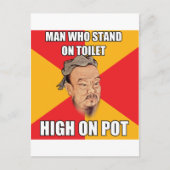 Konfuzius sagt hoch über Pot Postkarte (Vorderseite)