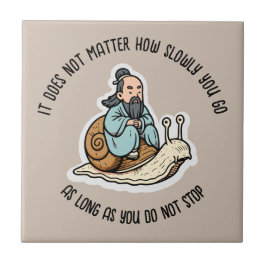 Konfuzius und Schnecke Fliese