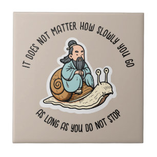 Konfuzius und Schnecke Fliese