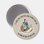 Konfuzius und Schnecke Magnet (Vorderseite/Rückseite)