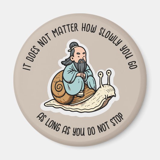 Konfuzius und Schnecke Magnet (Vorne)