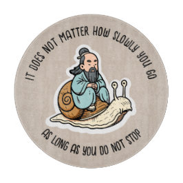 Konfuzius und Schnecke Schneidebrett