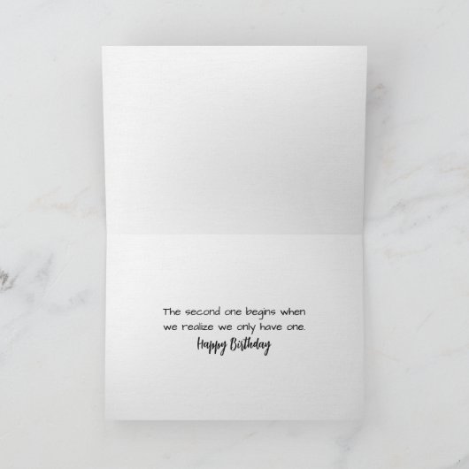 Konfuzius-Zitat auf Weiß Karte (Innenseite)