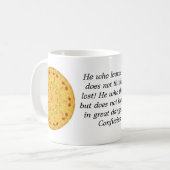 Konfuzius-Zitat - tragbare Klugheit Kaffeetasse (Vorderseite Links)