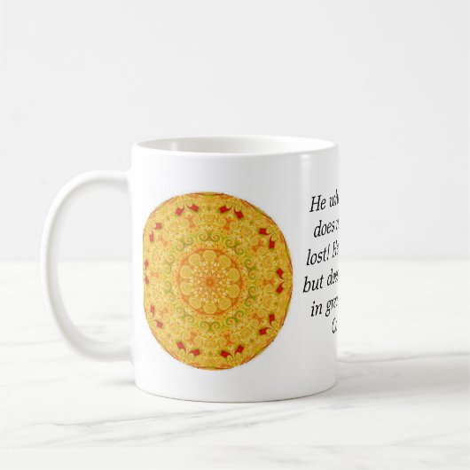 Konfuzius-Zitat - tragbare Klugheit Kaffeetasse (Links)