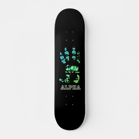 Kong Smash Ape Palm Handdruck Skateboard (Vorne)