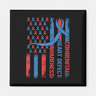 Kongenital Heart Defect Awareness Month American F Magnet