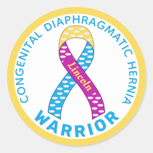 Kongenitale Diaphragma Hernia White Runder Aufkleber (Vorderseite)