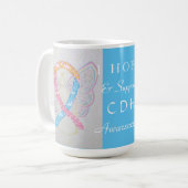 Kongenitale Diaphragma Hernie (CDH) Engel-Tasse Kaffeetasse (Vorderseite Links)