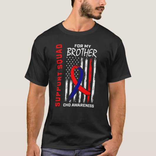 Kongenitale Herzerkrankung CHD Bewusstsein Bruder T-Shirt (Vorderseite)