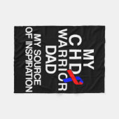 Kongenitale Herzerkrankung Defekt Survivor Chd War Fleecedecke (Vorderseite (Horizontal))