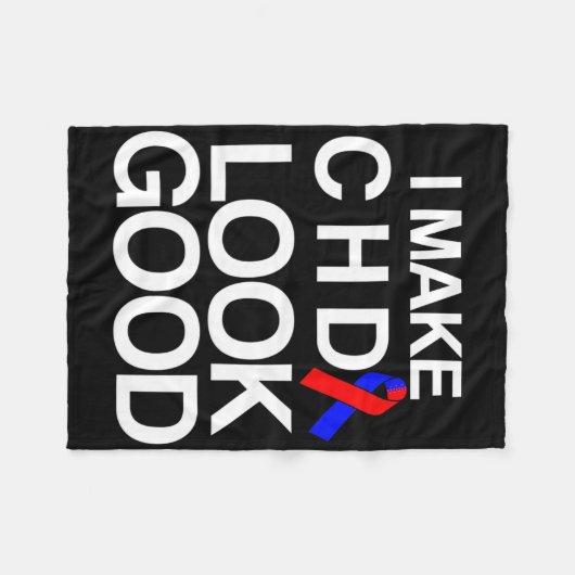 Kongenitale Herzerkrankung Defekt Survivor Chd War Fleecedecke (Vorderseite (Horizontal))