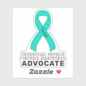Kongenitale Leberfibrose Bewusstsein Vinyl Sticke Aufkleber (Blatt)