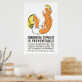Kongenitale Syphilis ist vermeidbar Poster (Küche)