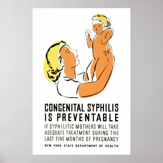 Kongenitale Syphilis ist vermeidbar Poster (Vorne)