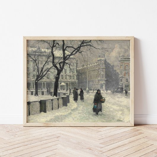 Kongens Nytorv Kopenhagen im Winter | Paul Fischer Poster
