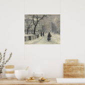Kongens Nytorv, Kopenhagen im Winter Paul Fischer Poster (Küche)