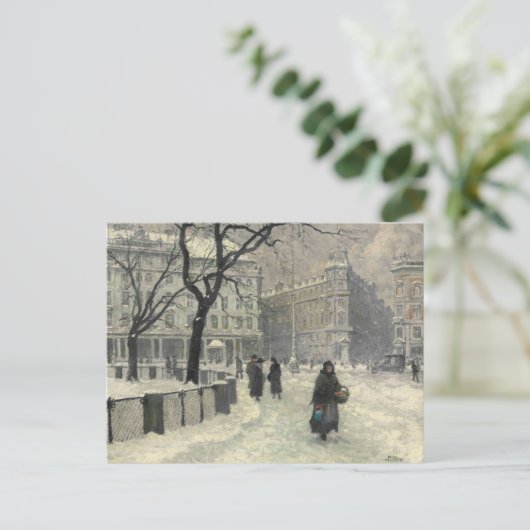 Kongens Nytorv Kopenhagen im Winter | Paul Fischer Postkarte (Stehend Vorderseite)
