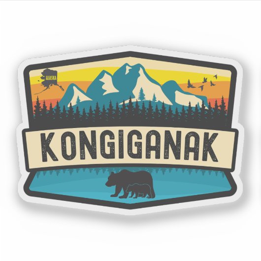 Kongiganak, Alaska Aufkleber (Vorderseite)