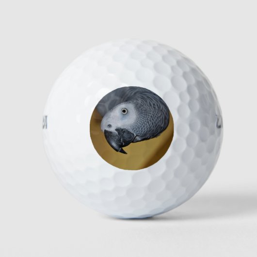 Kongo African Gray Parrot Hello Golfball (Vorderseite)