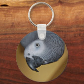 Kongo African Gray Parrot Hello Schlüsselanhänger (Vorderseite)
