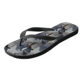 Kongo African Gray Parrot in Mirror Badesandalen (Schrägansicht)