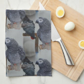 Kongo African Gray Parrot in Mirror Geschirrtuch (Viertel Falte)