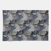 Kongo African Gray Parrot in Mirror Geschirrtuch (Horizontal)