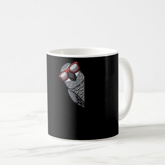 Kongo African Gray Parrot Kaffeetasse (VorderseiteRechts)